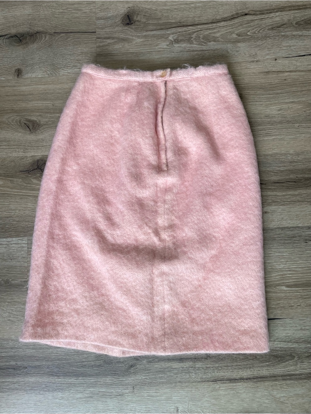 Vintage 1960s Bobbie Brooks Pink Angora Wool Skirt Suit Set USA Women's 2 Pc - Picture 9 of 12